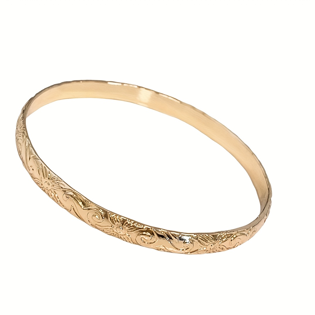 Women's Hawaiian Design Copper Bangle Bracelet, Tropical Gift